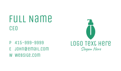 Eco Friendly Soap Business Card