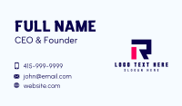 Blocky Letter R Business Card Image Preview