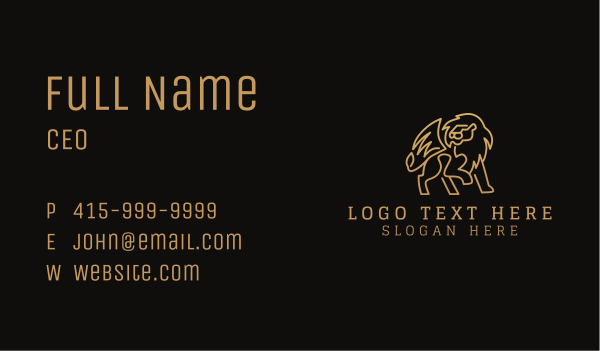 Deluxe Lion Company Business Card Design Image Preview