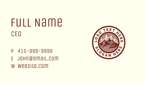 Mountain Summit Scenery Business Card Design Image Preview
