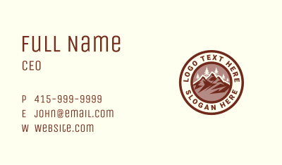 Mountain Summit Scenery Business Card Image Preview