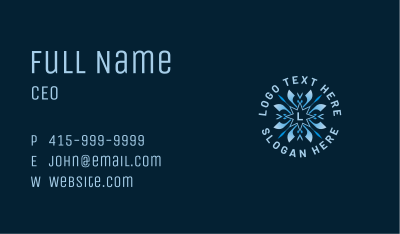 Ice Snowflake Pattern Business Card Image Preview