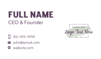 Watercolor Paint Wordmark Business Card Preview