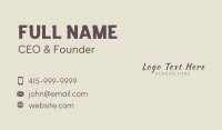 Vintage Elegant Wordmark Business Card Preview