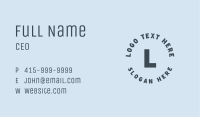 Round Generic Lettermark Business Card Image Preview