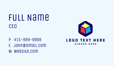 Chat Cube Application Business Card Image Preview