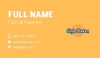 Graffiti Wordmark Business Card Image Preview