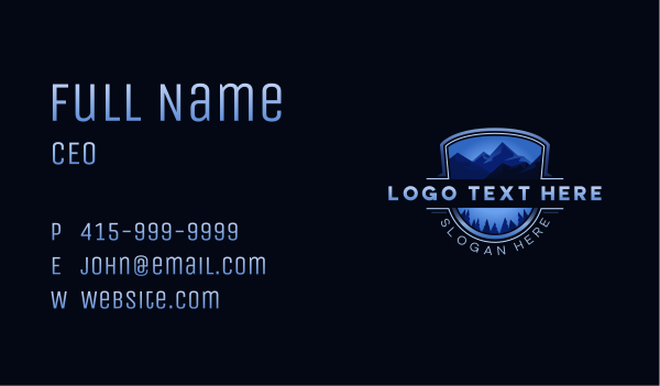 Mountain Outdoor Alpine Business Card Design Image Preview