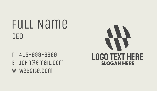 Black Striped Circle Business Card Design Image Preview
