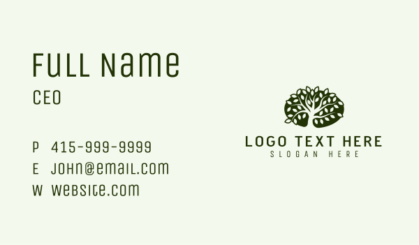 Eco Landscaping Tree Business Card Design Image Preview