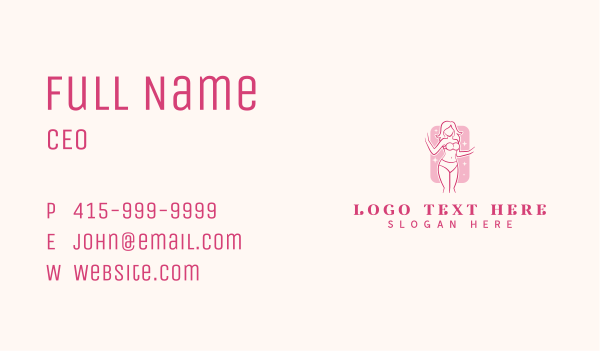 Elegant Female Lingerie  Business Card Design
