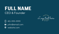 Cursive Elegant Wordmark Business Card Image Preview