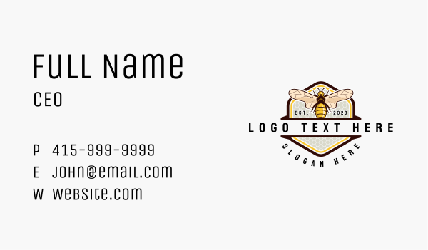 Bee Farm Organic Business Card Design Image Preview