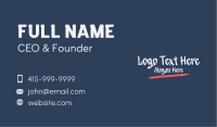 Graffiti Brush Wordmark Business Card Design