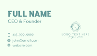 Leaf Embroidery Lettermark  Business Card Image Preview