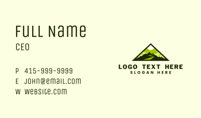 Outdoor Mountain Peak Business Card Image Preview