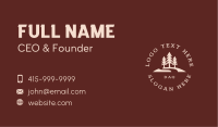Natural Pine Tree Campsite Business Card Image Preview