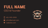 Lumberjack Chainsaw Wood Business Card Image Preview