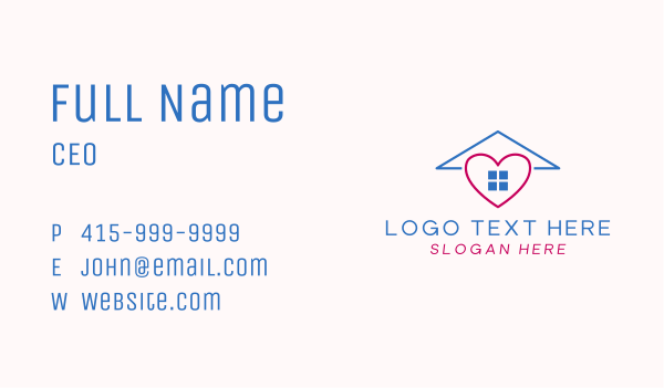 Heart Home Realty Business Card Design Image Preview