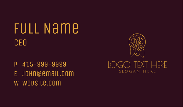 Mystical Crystal Jewelry  Business Card Design Image Preview