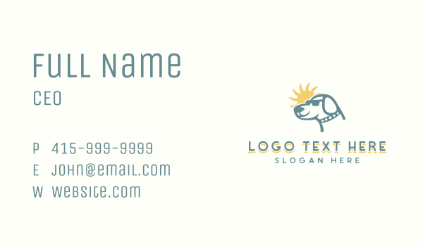 Pet Dog Summer Business Card Design Image Preview