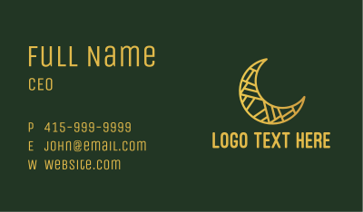 Crescent Moon Decoration Business Card Image Preview