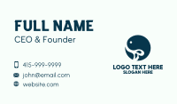 Blue Fish Circular Badge Business Card Design