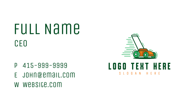 Lawn Mower Gardening  Business Card Design Image Preview