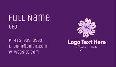 Purple Flower Star  Business Card Image Preview