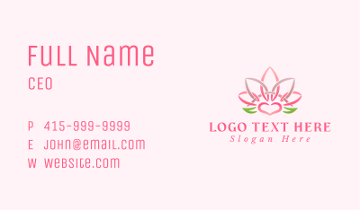 Lotus Flower Yoga Business Card Image Preview