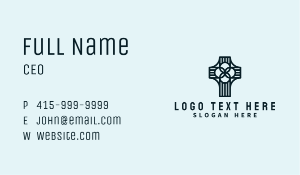 Holy Worship Cross Business Card Design Image Preview