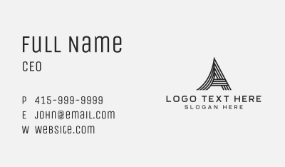 Real Estate Architecture Letter A Business Card Image Preview