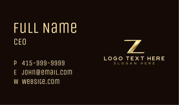 Luxury Metallic Boutique Business Card Design Image Preview