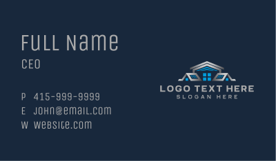 Roofing Contractor Builder Business Card Image Preview