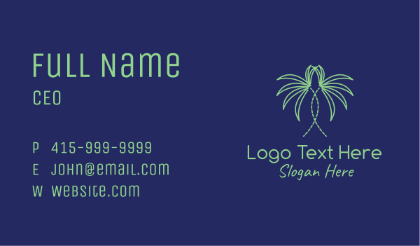 Indoor Palm Plant  Business Card Design Image Preview