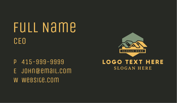 Realty Roof Subdivision Business Card Design Image Preview