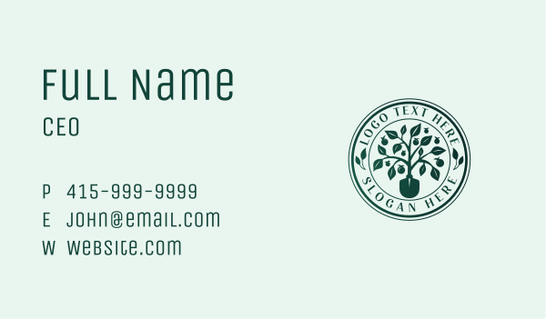 Landscaping Garden Shovel Business Card Design Image Preview