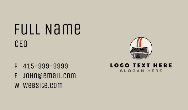 Pitbull Dog Football Business Card Design Image Preview