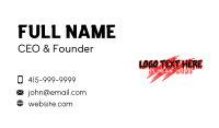 Bloody Thriller Wordmark Business Card Design