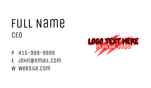Bloody Thriller Wordmark Business Card Design Image Preview