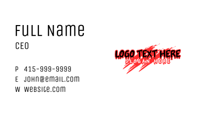 Bloody Thriller Wordmark Business Card Image Preview