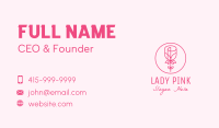 Minimalist Pink Rose Business Card Image Preview