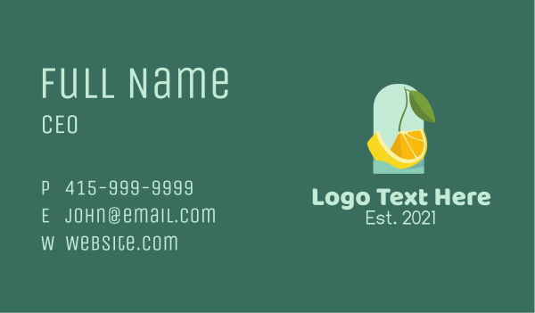 Orange Citrus Boat Business Card Design Image Preview