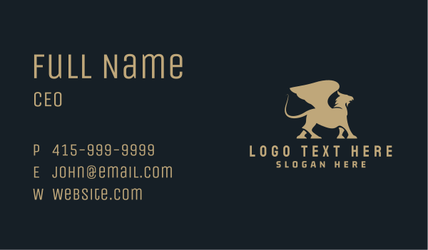 Deluxe Griffin Enterprise Business Card Design Image Preview