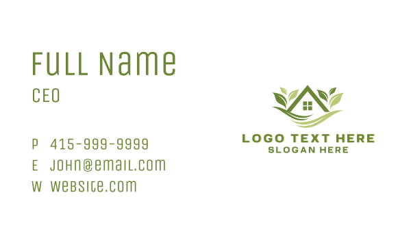 Organic Lawn Landscape Business Card Design Image Preview