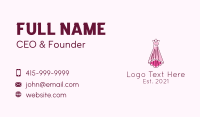 Pink Elegant Dress Business Card Design