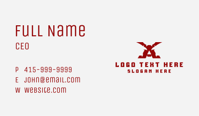 Demon Gaming Letter A Business Card Image Preview