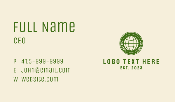 Green Global Foundation  Business Card Design Image Preview
