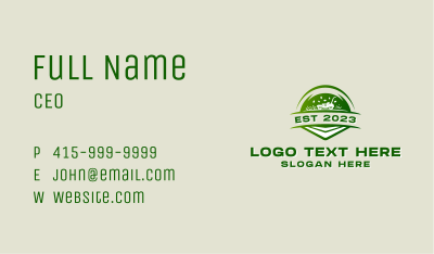 Gardening Grass Lawn Mower Business Card Image Preview