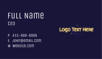 Glowing Text Moon Wordmark Business Card Image Preview